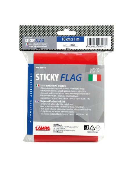 Fascia autoadesiva tricolore Italia per Camion 100x10cm