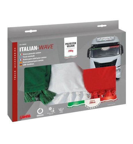 Fascia parasole per parabrezza camion Italian Wave 200cm