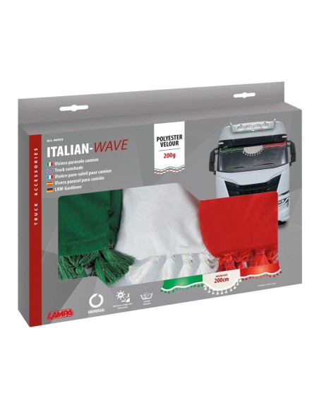 Fascia parasole per parabrezza camion Italian Wave 200cm