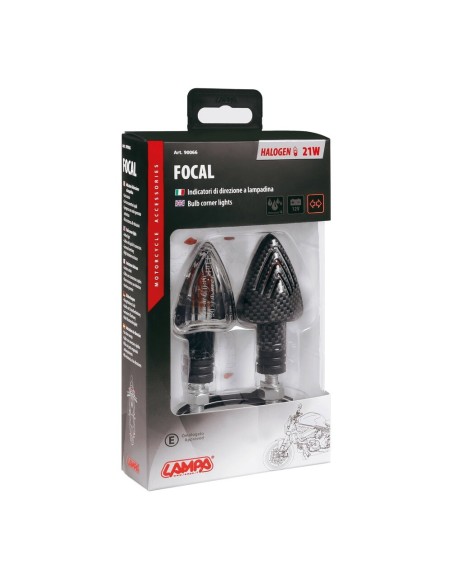Focal coppia frecce indicatori direzione alogeni 12V moto scooter colore CA