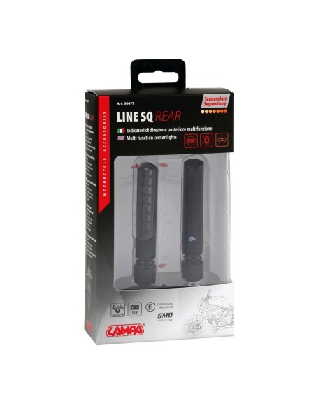 Frecce moto Line SQ Rear a LED sequenziale luce stop posizione
