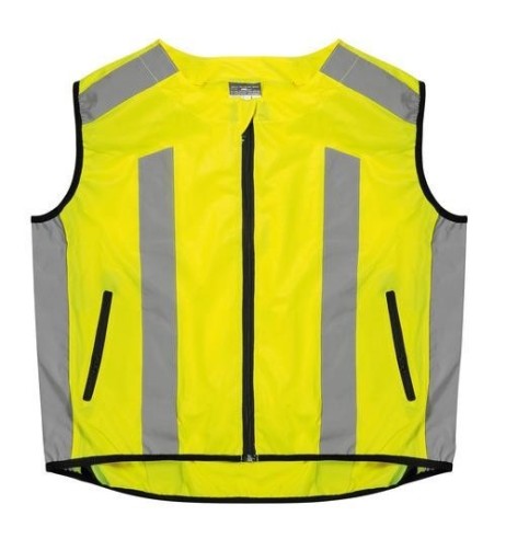 Gilet riflettente moto bici certificato giallo taglia XL