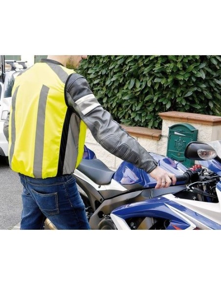 Gilet riflettente moto bici certificato giallo taglia XL