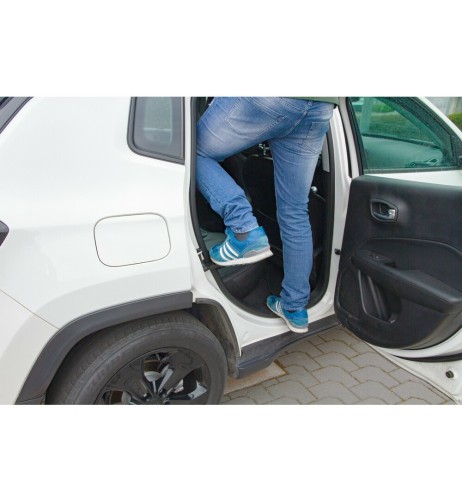 Gradino per portiera in alluminio con frangivetro