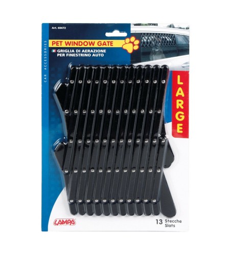 Griglia di aerazione per finestrino auto trasporto animali taglia L 68x20cm