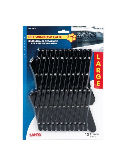 Griglia di aerazione per finestrino auto trasporto animali taglia L 68x20cm