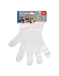 Guanti monouso in polietilene dispenser 100pz