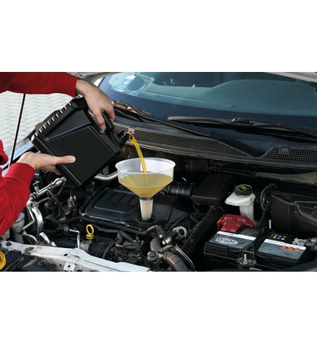 Imbuto travasatore maxi in PP resistente a olio e carburanti