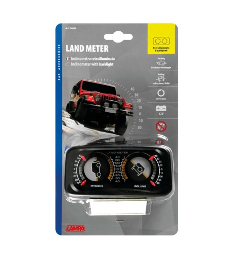 Inclinometro illuminato 12V auto fuoristrada
