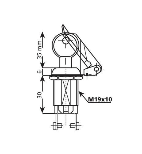 Interruttore a chiave auto 12 24V 10A