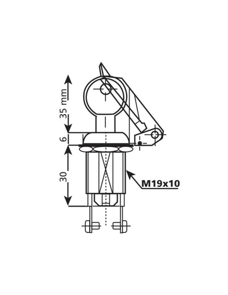 Interruttore a chiave auto 12 24V 10A