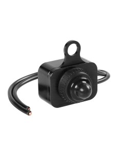 Interruttore impermeabile 12V on off alluminio foro 6mm Nero
