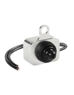 Interruttore impermeabile 12V on off alluminio foro 6mm Silver