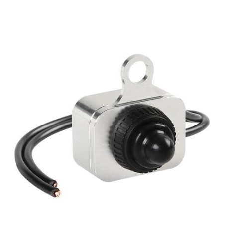 Interruttore impermeabile 12V on off alluminio foro 6mm Silver