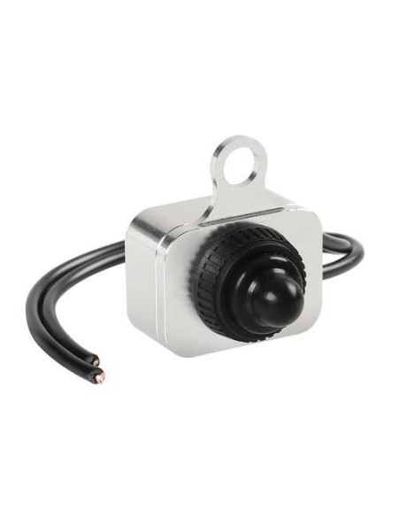 Interruttore impermeabile 12V on off alluminio foro 6mm Silver