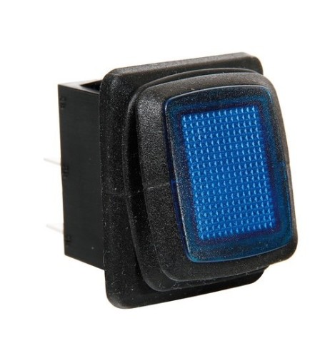 Interruttore impermeabile con led 12 24V blu