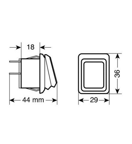 Interruttore impermeabile con led 12 24V blu