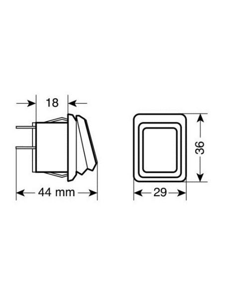 Interruttore impermeabile con led 12 24V blu