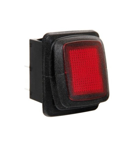 Interruttore impermeabile con led 12 24V rosso