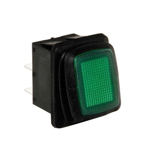Interruttore impermeabile con led 12 24V verde