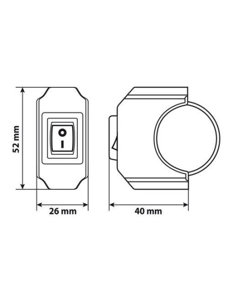 Interruttore impermeabile manubrio moto 12V 6A max