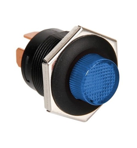 Interruttore pulsante con led 12 24V blu