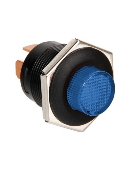 Interruttore pulsante con led 12 24V blu