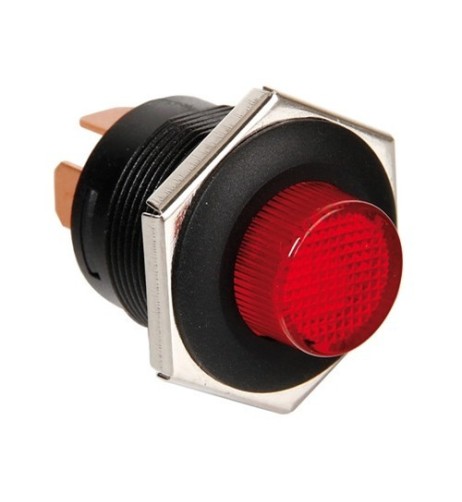 Interruttore pulsante con led 12 24V rosso