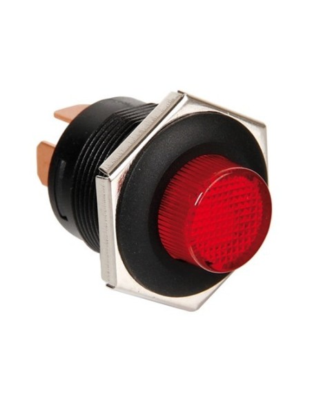 Interruttore pulsante con led 12 24V rosso