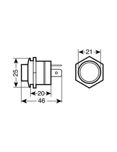 Interruttore pulsante con led 12 24V rosso 2