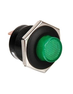 Interruttore pulsante con led 12 24V verde