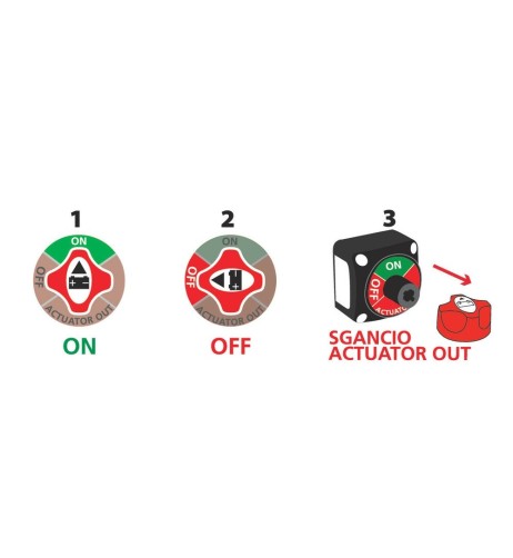 Interruttore stacca batteria 3 posizione 12 50V