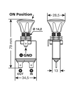 Interruttore tira spingi 12 24V con Led 2