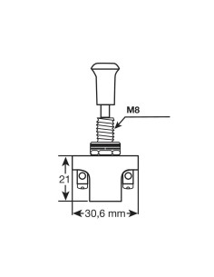 Interruttore tira spingi 8 2mm 12 24V 10A 2