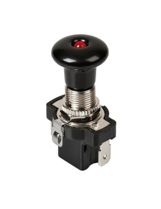 Interruttore tira spingi a led ROSSO auto 12V 10A 2