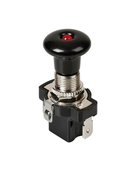 Interruttore tira spingi a led ROSSO auto 12V 10A