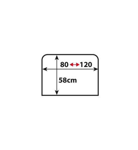 Kit 2 calze tendine laterali parasole rettangolari L80 120xH58