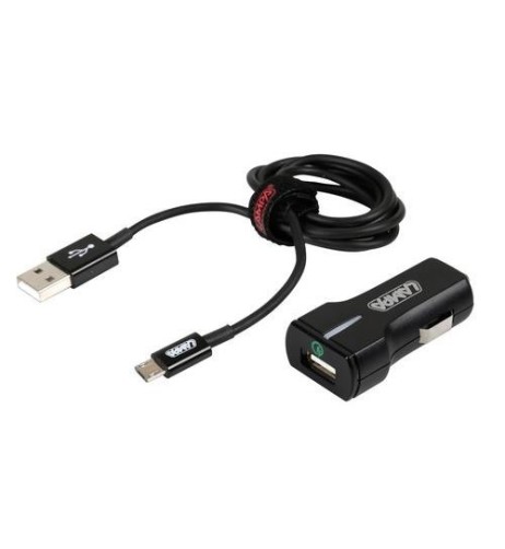 Kit 2 in 1 Caricatore auto Micro Usb Qualcomm Quick Charge 12 24V