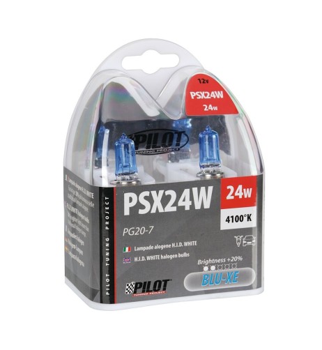 Kit 2 Lampade alogene Ultra Bianco 12V PSX24W 24W PG20 7