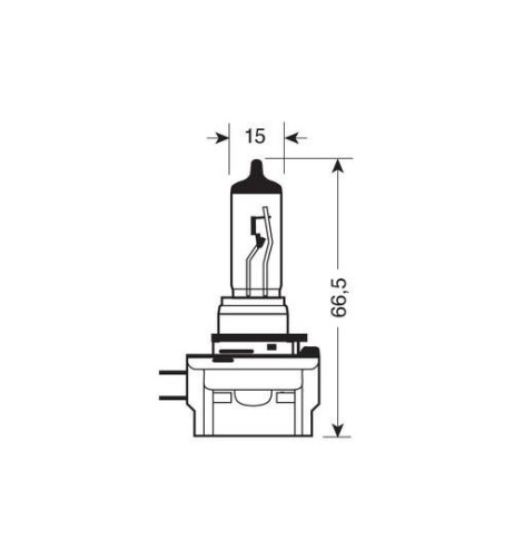 Kit 2 lampadine alogene 12V H11B 55W 4100K Blu Xe