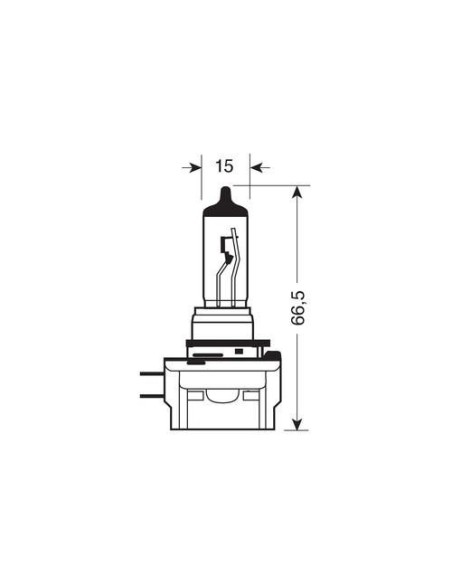 Kit 2 lampadine alogene 12V H11B 55W 4100K Blu Xe