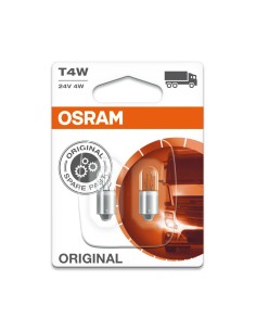 Kit 2 lampadine alogene 24V BA9s T4W Osram Original Line