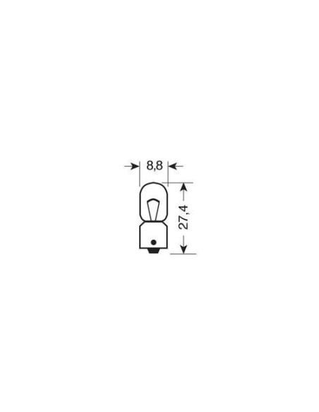 Kit 2 lampadine alogene 24V BA9s T4W Osram Original Line
