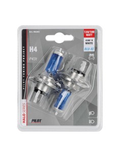 Kit 2 lampadine alogene 24V H4 P43t 130W ultra bianco camion