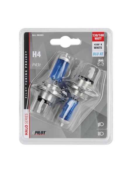 Kit 2 lampadine alogene 24V H4 P43t 130W ultra bianco camion