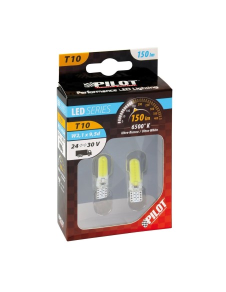 Kit 2 lampadine Mega Led Hi Power 24V T10 bianco