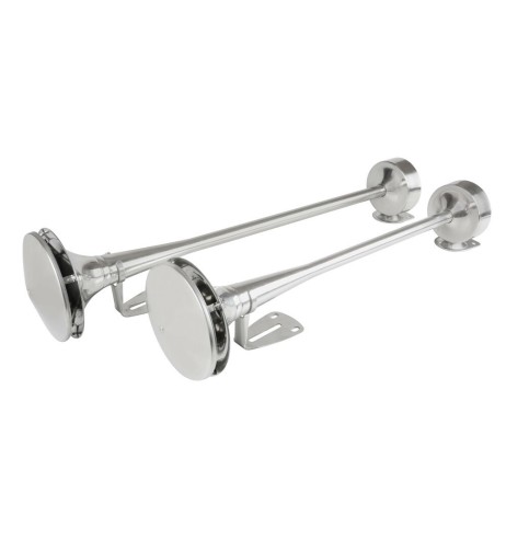 Kit 2 trombe bitonali pneumatiche inox 58 64cm