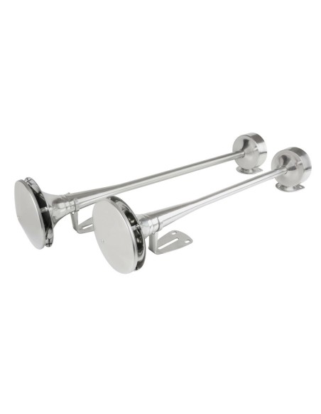 Kit 2 trombe bitonali pneumatiche inox 58 64cm