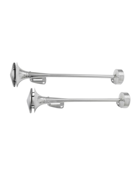 Kit 2 trombe bitonali pneumatiche inox 58 64cm