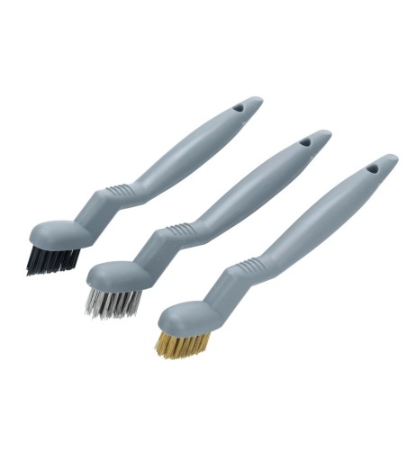 Kit 3 spazzole per pulizia e rifiniture esterne